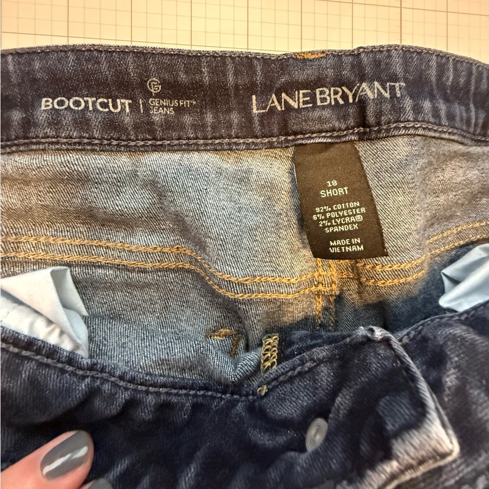 Lane Bryant Dark Denim Stretch Bootcut Genius Fit Jeans - Picture 2 of 5